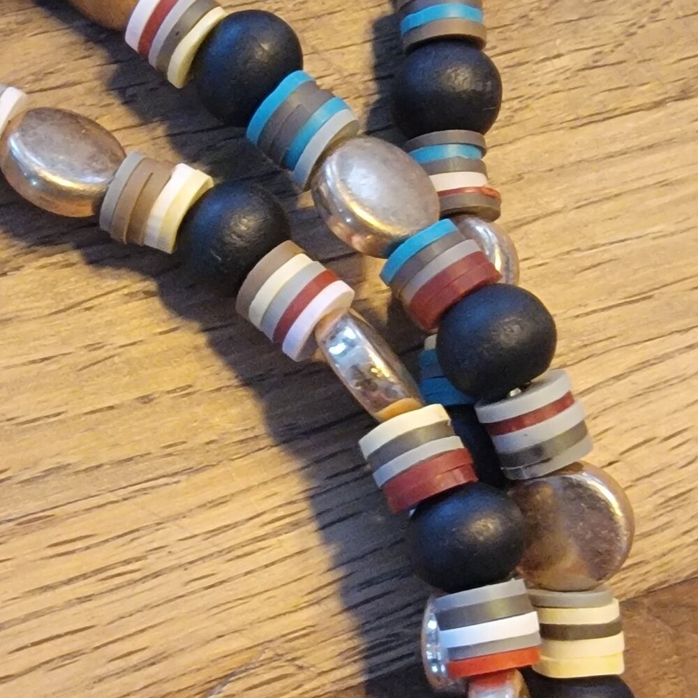 Meghan Browne Style Ethan Black 3 Strand Layered Beaded Necklace - Picture 2 of 9